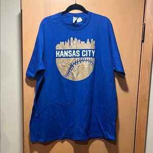 Port and Company Blue Kansas City Skyline Tee